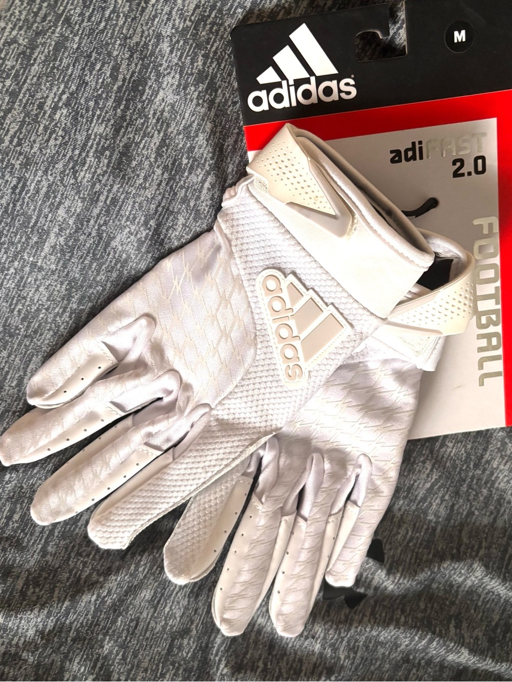 Adidas adiFAST 2.0 Football Receiver GRIPTACK Gloves White Adult Medium